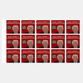 Machen Sie Amerika wieder teuer - Aufkleberblatt Etiketten