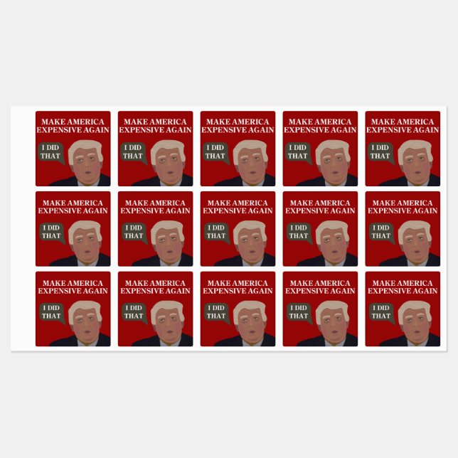 Machen Sie Amerika wieder teuer - Aufkleberblatt Etiketten (Blatt)
