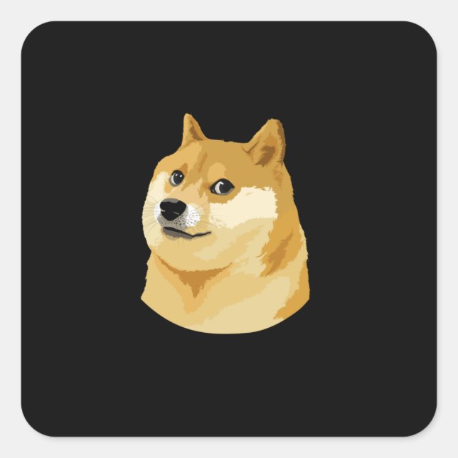Machen Sie Amerika wieder viel WOW - Dogecoin Doge Quadratischer Aufkleber (Vorderseite)