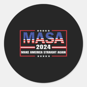 Machen Sie Amerika wieder zu politischen Masa 4. Runder Aufkleber
