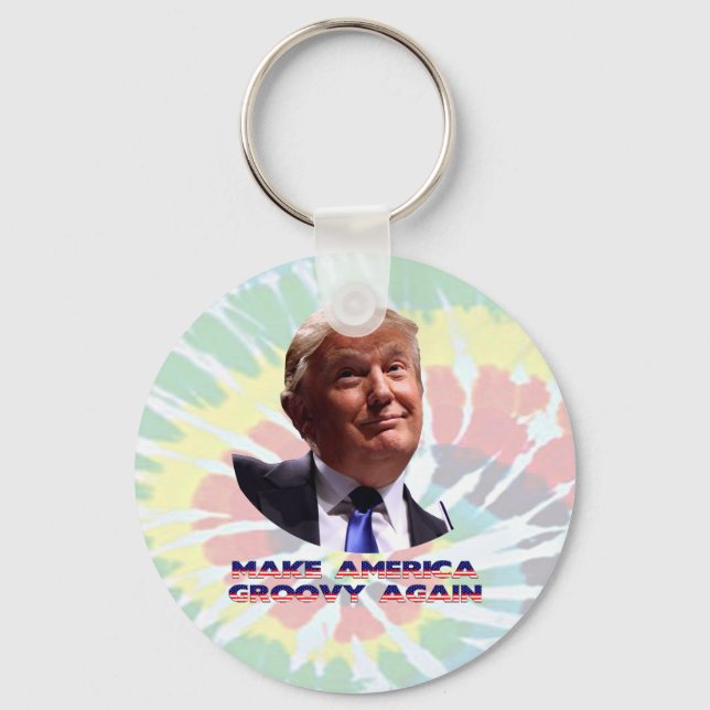 Machen Sie Amerika wieder zum Krawatte-Dye-Schlüss Schlüsselanhänger (Vorderseite)