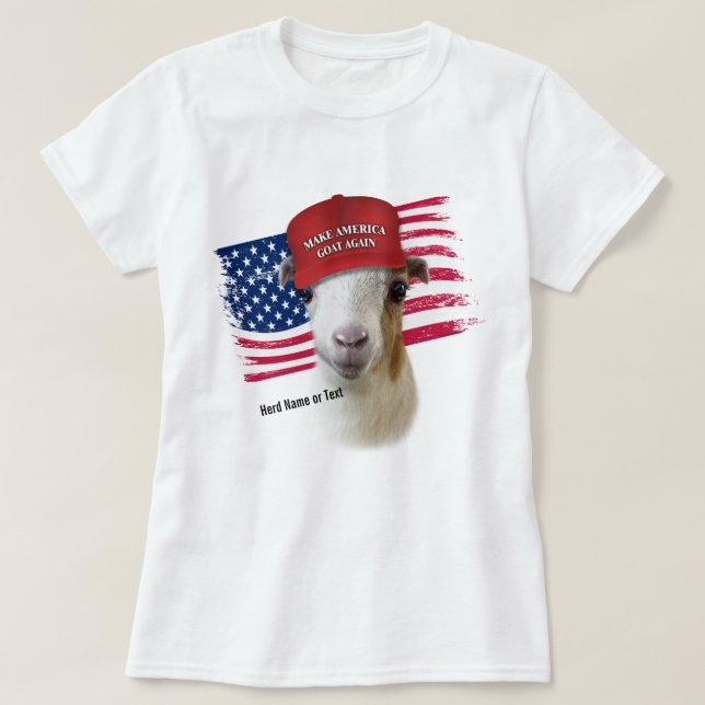 Machen Sie Amerika wieder zum LaMancha-Kinderziege T-Shirt (Design vorne)