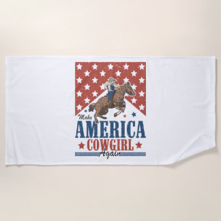 Machen Sie Amerika zum Cowgirl Strandtuch