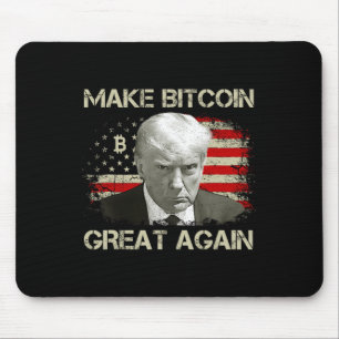 Machen Sie Bitcoin wieder groß Funny Maga Pro Trum Mousepad