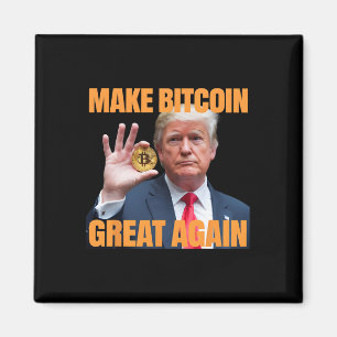 Machen Sie Bitcoin wieder groß, Funny Trump Bitcoi Magnet