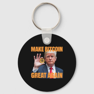 Machen Sie Bitcoin wieder groß, Funny Trump Bitcoi Schlüsselanhänger