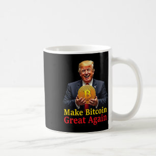 Machen Sie Bitcoin wieder groß Trump Bitcoin Crypt Kaffeetasse