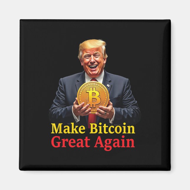 Machen Sie Bitcoin wieder groß Trump Bitcoin Crypt Magnet (Vorne)