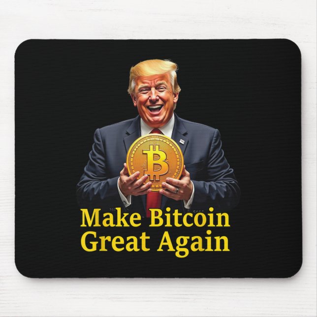 Machen Sie Bitcoin wieder groß Trump Bitcoin Crypt Mousepad (Vorne)