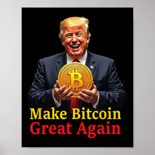 Machen Sie Bitcoin wieder groß Trump Bitcoin Crypt Poster