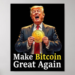 Machen Sie Bitcoin wieder groß Trump Bitcoin Crypt Poster