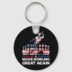 Machen Sie Bowling wieder großartig Trump - US-Fla Schlüsselanhänger