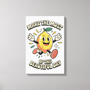 Machen Sie das Beste – Zitronenposter-Kunst Leinwanddruck