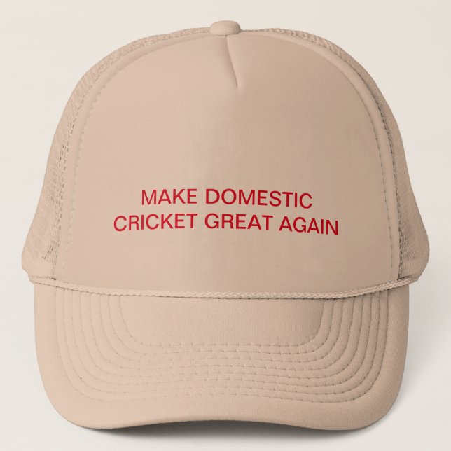 Machen Sie das Innenkricket wieder zum Trucker-Hut Truckerkappe (Vorderseite)