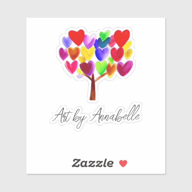 Machen Sie das Kunstwerk Ihres Kindes oder Zeichn  Aufkleber (Blatt)