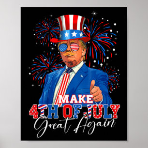 Machen Sie den 4. Juli wieder groß Patriotisches F Poster