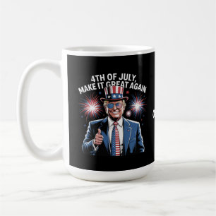 Machen Sie den 4. Juli wieder groß Trump Patriotic Kaffeetasse