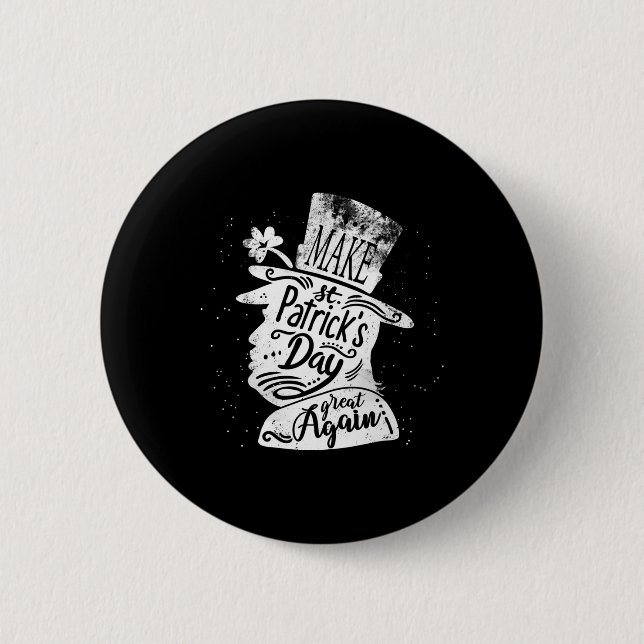 Machen Sie den St. Patrick's Day für Trump-Anhänge Button (Vorderseite)