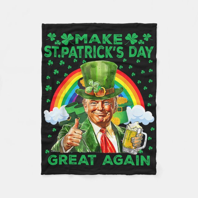Machen Sie den St. Patrick's Day wieder großartig, Fleecedecke (Vorderseite)