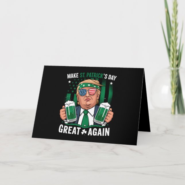 Machen Sie den St. Patrick's Day wieder zum großen Dankeskarte (Vorderseite)