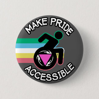 Machen Sie den Stolz auf Quee LGBTQ mit Behinderun Button