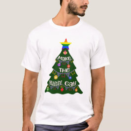Machen Sie den Yuletide-Gay Pride T-Shirt