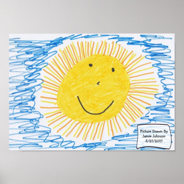 Machen Sie die Kinderkunst zum Poster! Poster (Vorne)