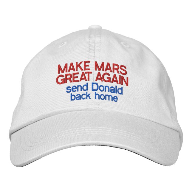 Machen Sie die Mars wieder zum Funny Anti Donald T Bestickte Kappe (Vorderseite)