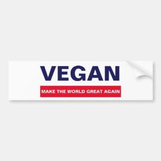MACHEN SIE DIE WELT GROSSEN WIEDER VEGANEN AUTOAUFKLEBER