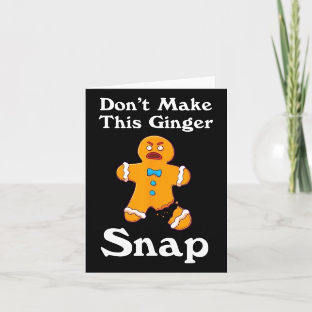 Machen Sie dieses Ingwer-Snap-Redhead-Geschenk Wei Karte (Vorderseite)