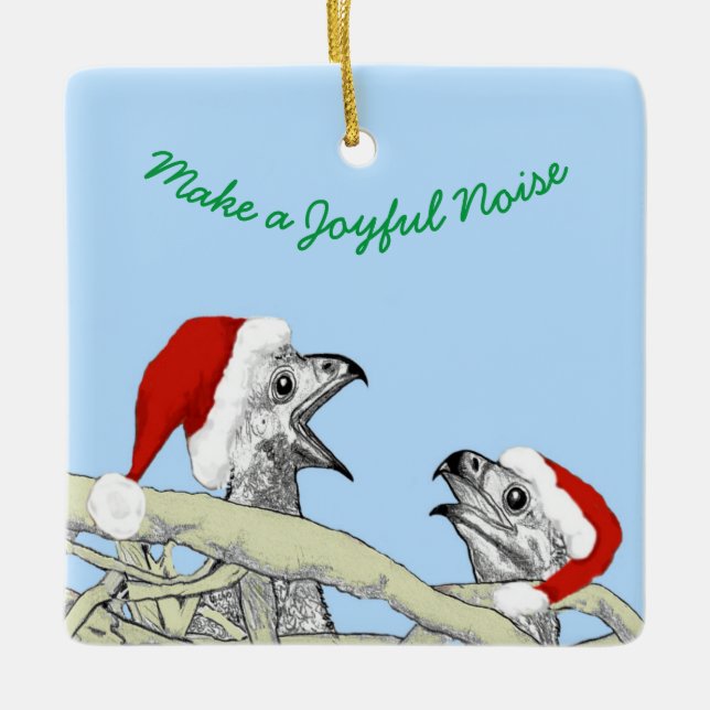 Machen Sie ein fröhliches Geräusch Adler ZUHAUSE S Keramikornament (Vorderseite)