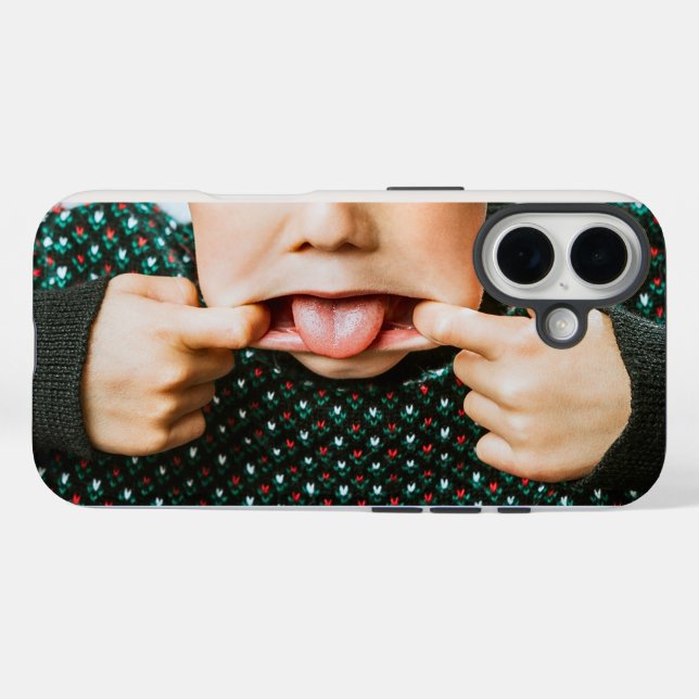 Machen Sie ein Gesicht Childish, aber effektiv iPhone 16 Hülle (Rückseite (Horizontal))