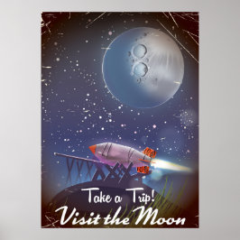Machen Sie eine Reise! Besuchen Sie das Moon Vinta Poster