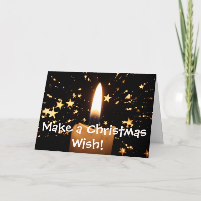 Machen Sie eine Wunschweihnachtskarte Feiertagskarte (Vorderseite)