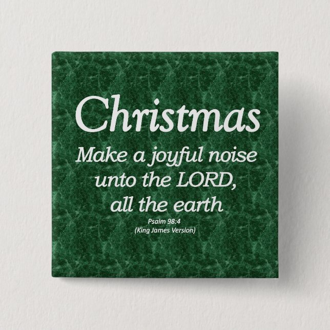 Machen Sie einen frohen Geräusch-Weihnachtspsalm Button (Vorderseite)