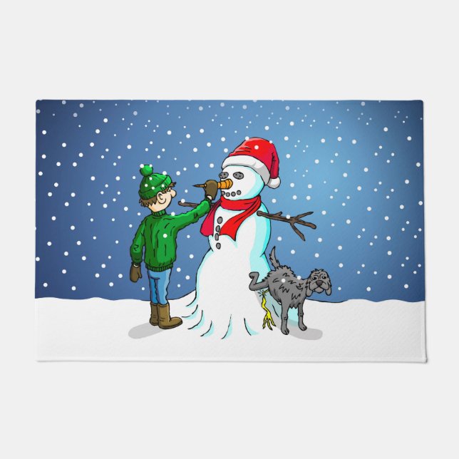 Machen Sie einen Snowman Fußmatte (Vorderseite)