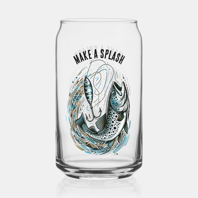 Machen Sie einen Splash Fisherman Dosenglas (Vorderseite)