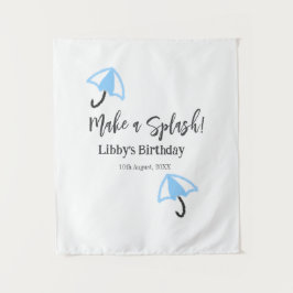 Machen Sie einen strahlend blauen Schirm Sommerbec Wandteppich