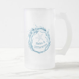 Machen Sie einen Unterschied, Sternengeschichte. Mattglas Bierglas