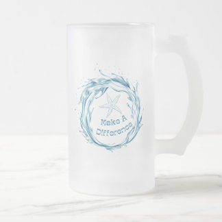 Machen Sie einen Unterschied, Sternengeschichte. Mattglas Bierglas