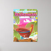 Machen Sie einen Urlaub! Bahamas Cartoon Reiseausd