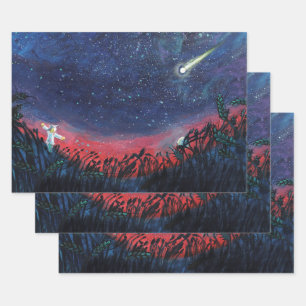 Machen Sie einen Wunsch auf einer Shooting Star Il Geschenkpapier Set