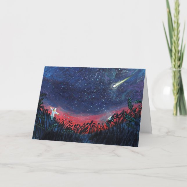 Machen Sie einen Wunsch auf einer Shooting Star Il Karte (Vorderseite)