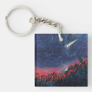 Machen Sie einen Wunsch auf einer Shooting Star Il Schlüsselanhänger