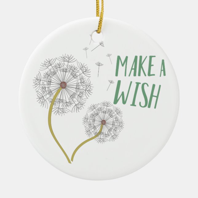 Machen Sie einen Wunsch Keramik Ornament (Vorne)