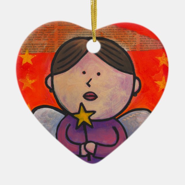 Machen Sie einen Wunsch Keramik Ornament (Vorne)