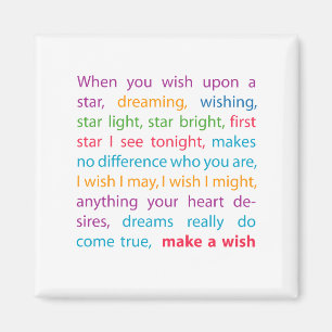 Machen Sie einen Wunsch Magnet