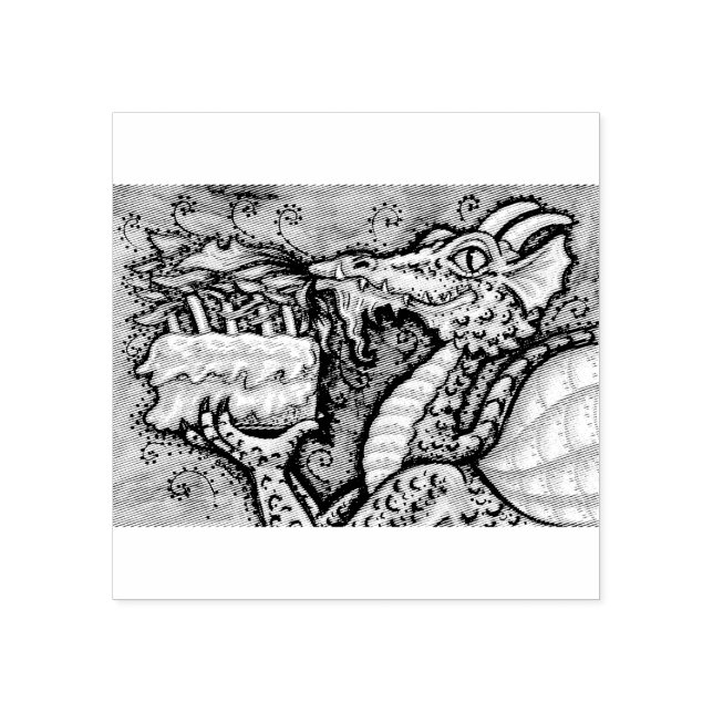 MACHEN SIE EINEN WÜNSCHEN DRAGON, EINE FANTASIE RU GUMMISTEMPEL (Prägung)