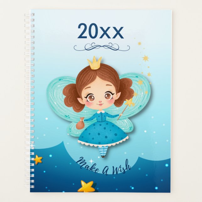 Machen Sie einen Wunschkalender für blaue Fairy Planer (Vorderseite)