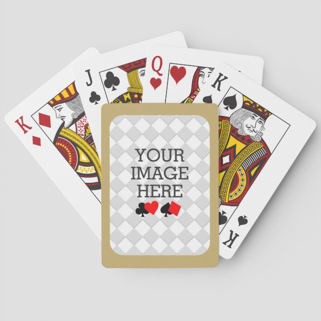 Machen Sie einfach Ihr eigenes grünes Dekor in ein Spielkarten (Rückseite)